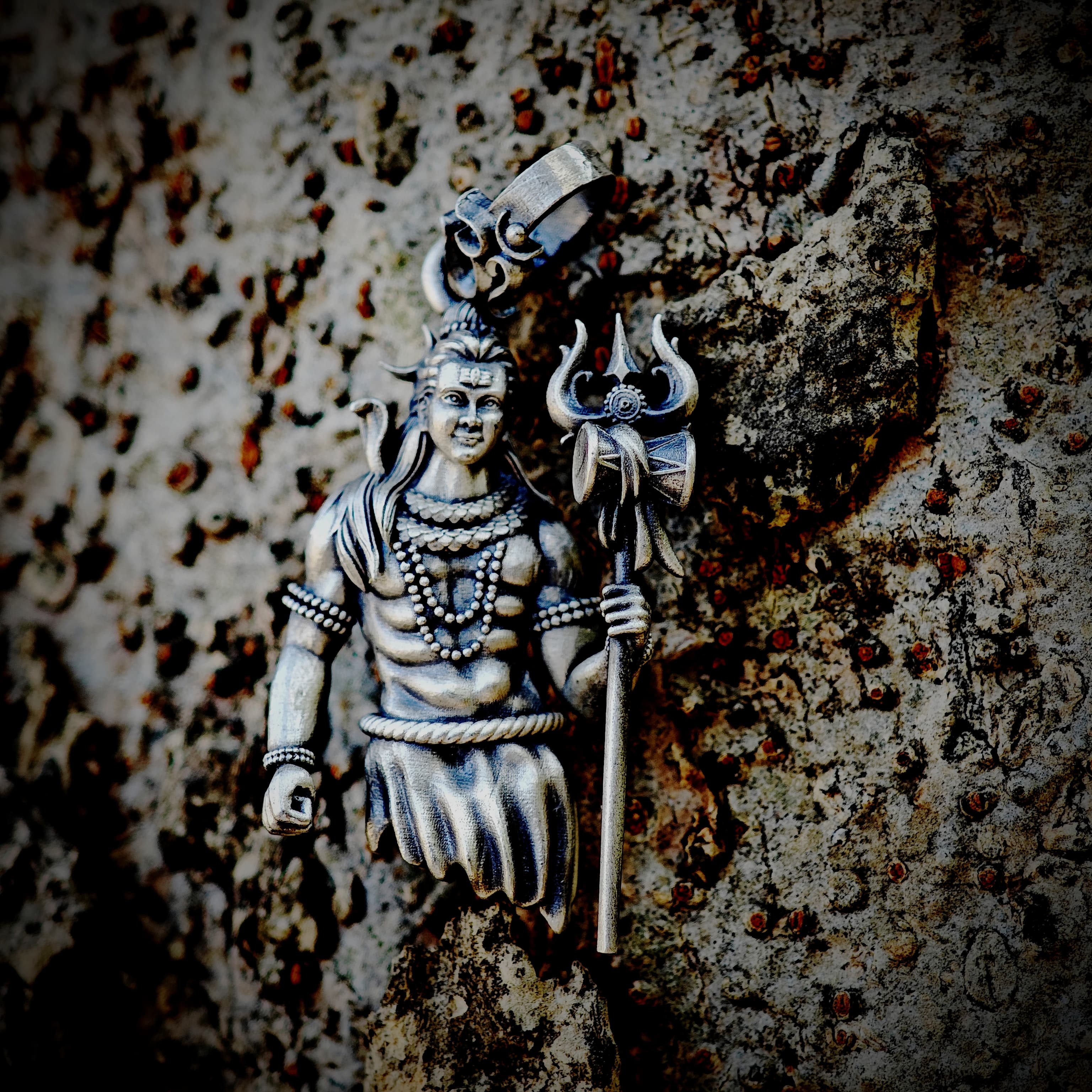 Shiva pendant oxidize matte v2