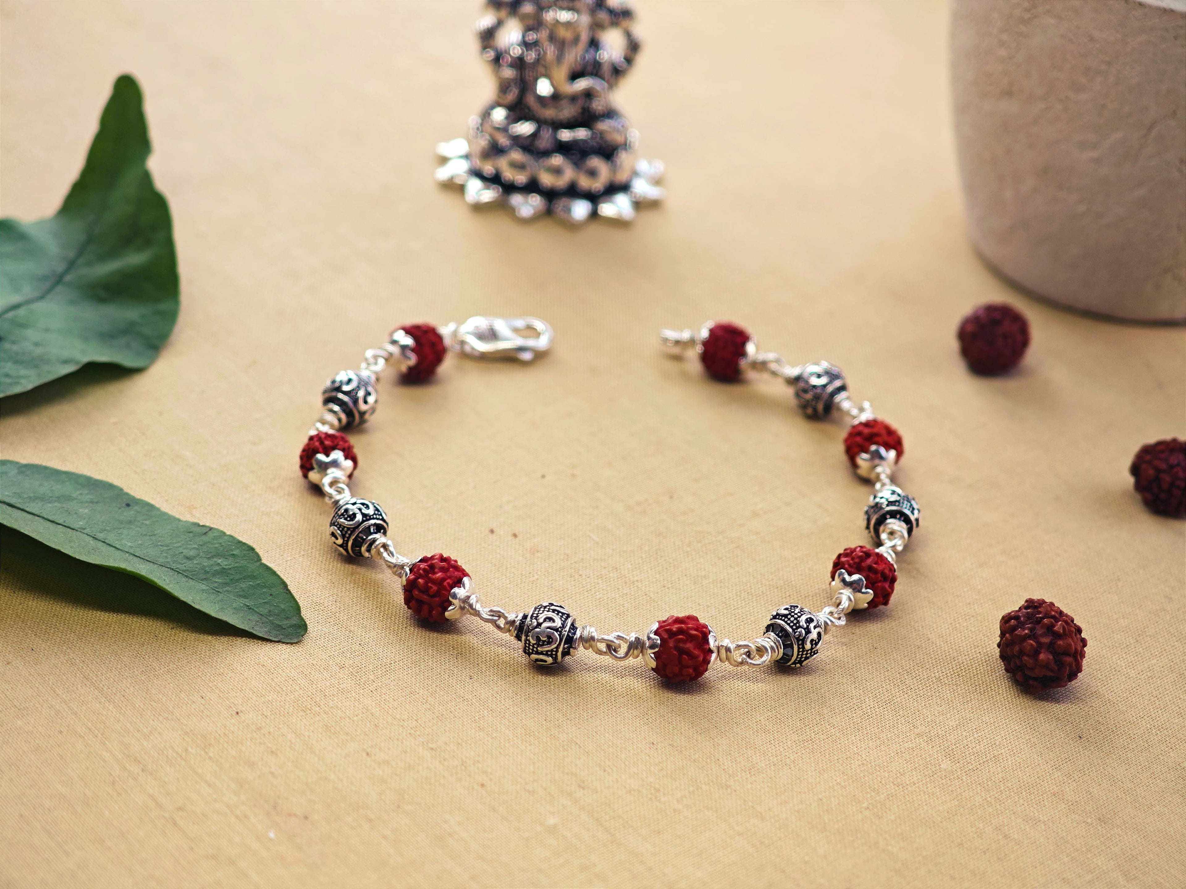 Rudraksh braclet OM beads