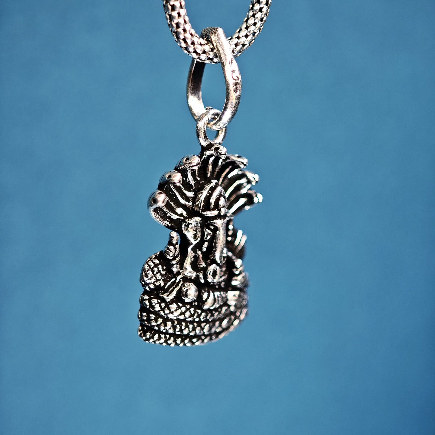 Ganesha pure 925 silver pendant