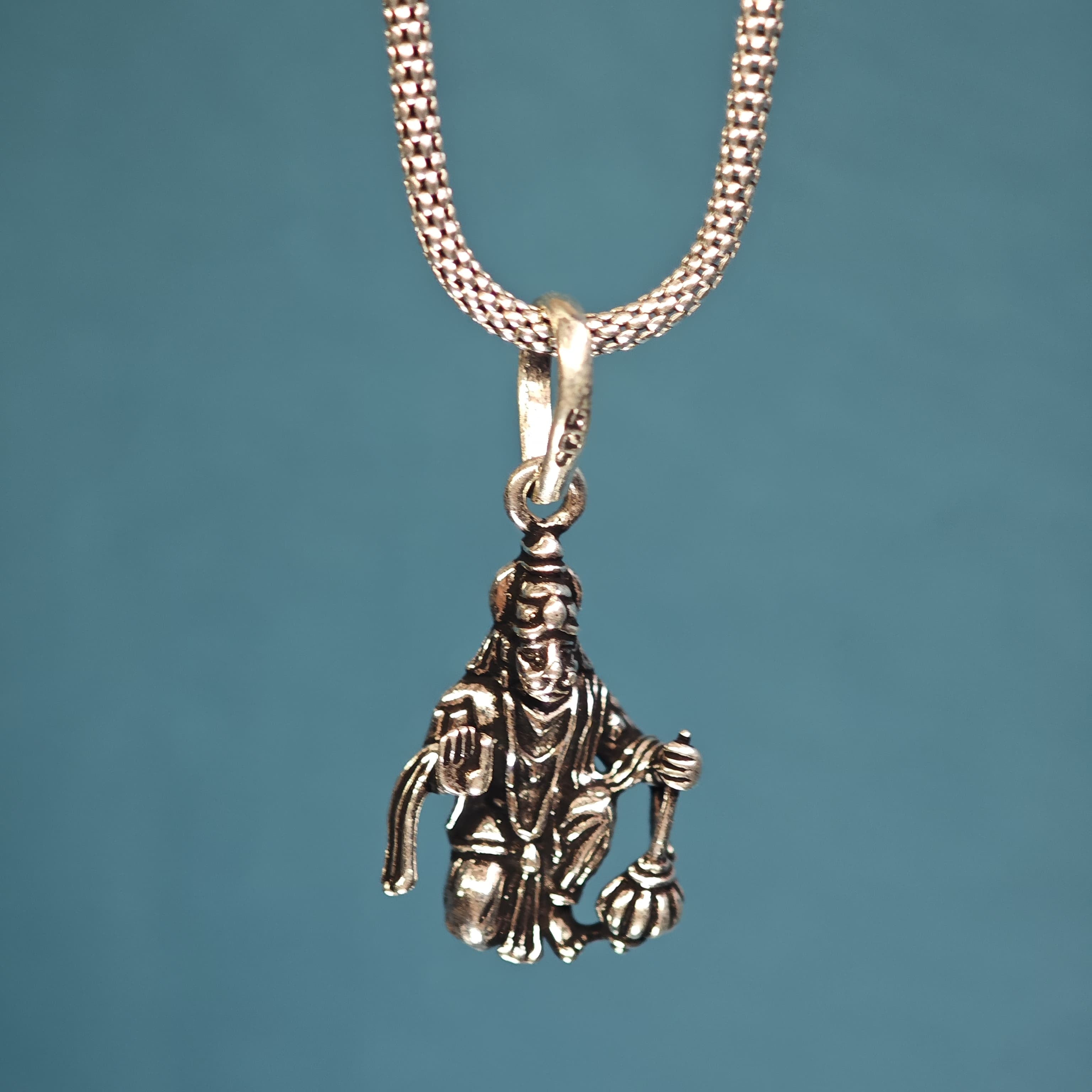 Hanuman pure  925 silver pendant