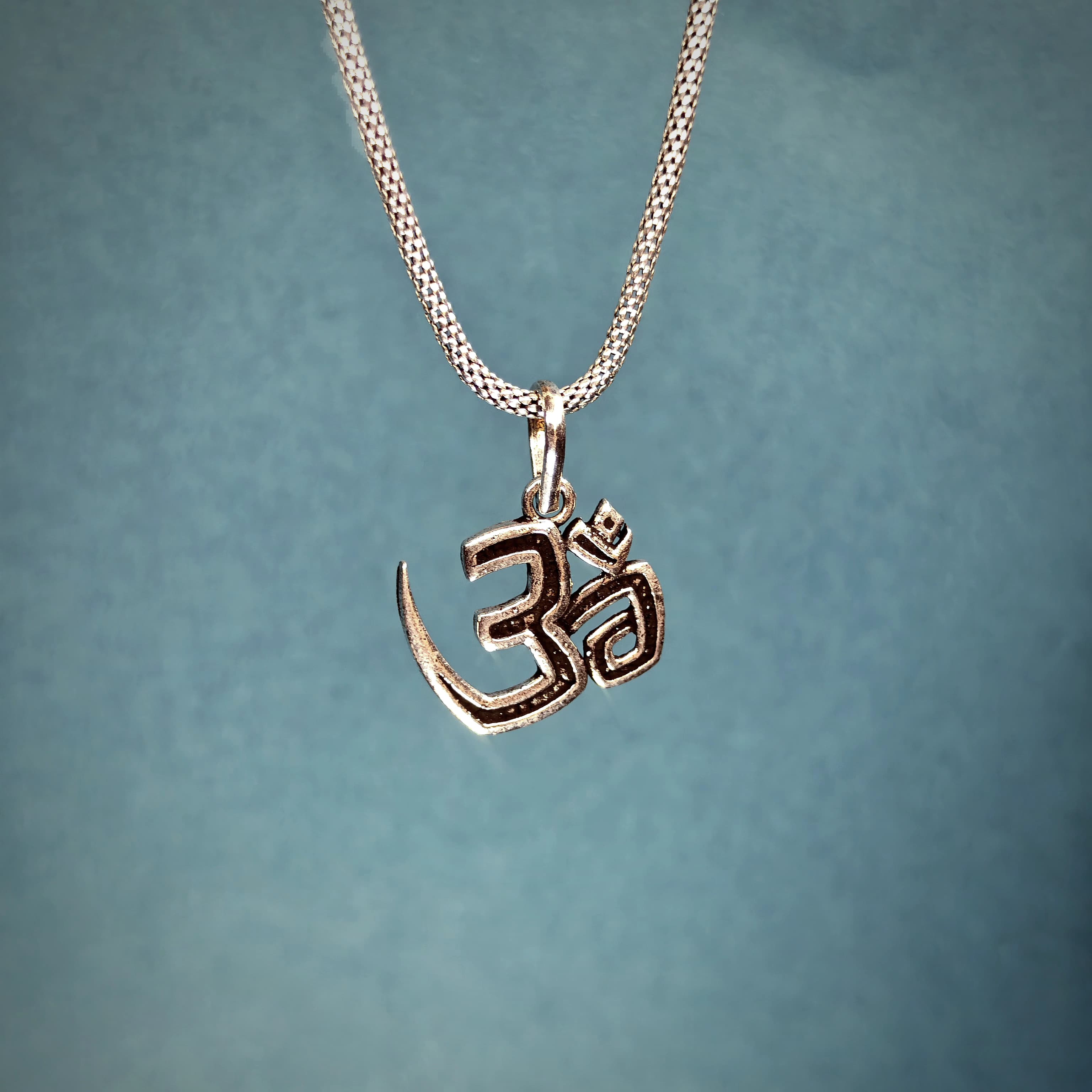 Om pure  925 silver pendant