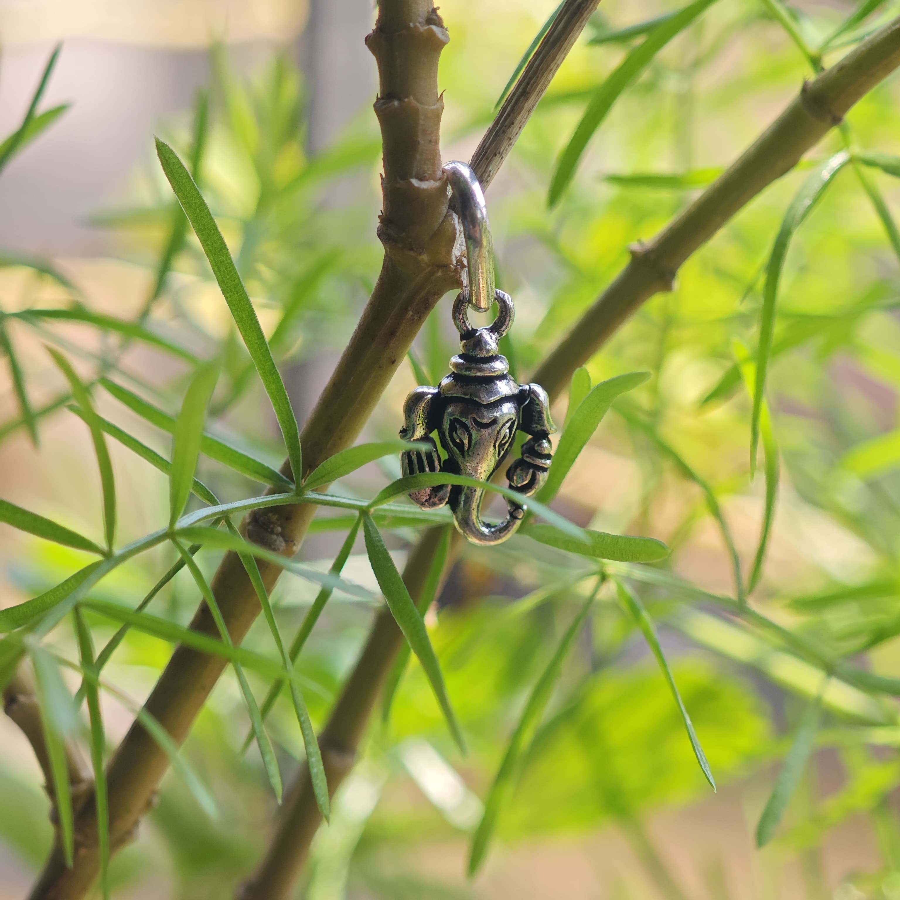 Ganesh 4 pure  925 silver pendant
