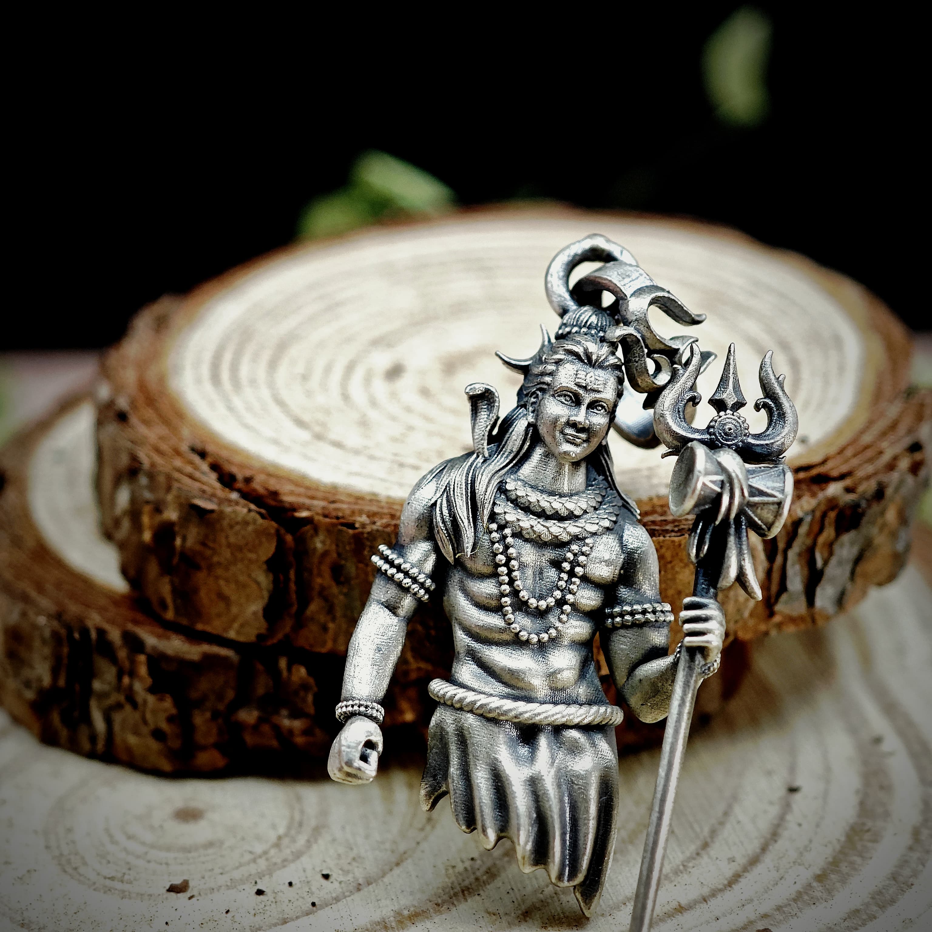 Shiva pendant oxidize matte v2