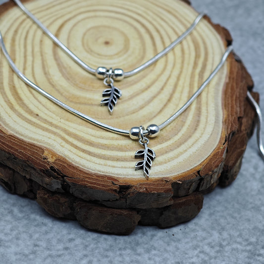 Chain Anklet Leaf