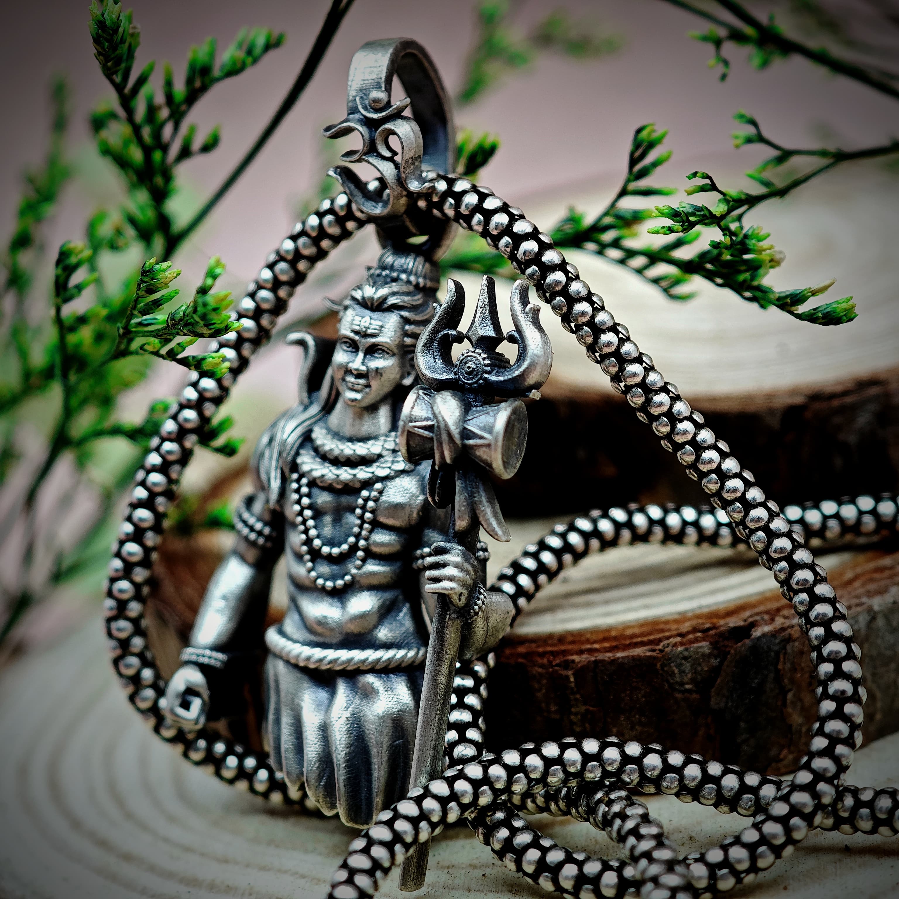 Shiva pendant oxidize matte v2