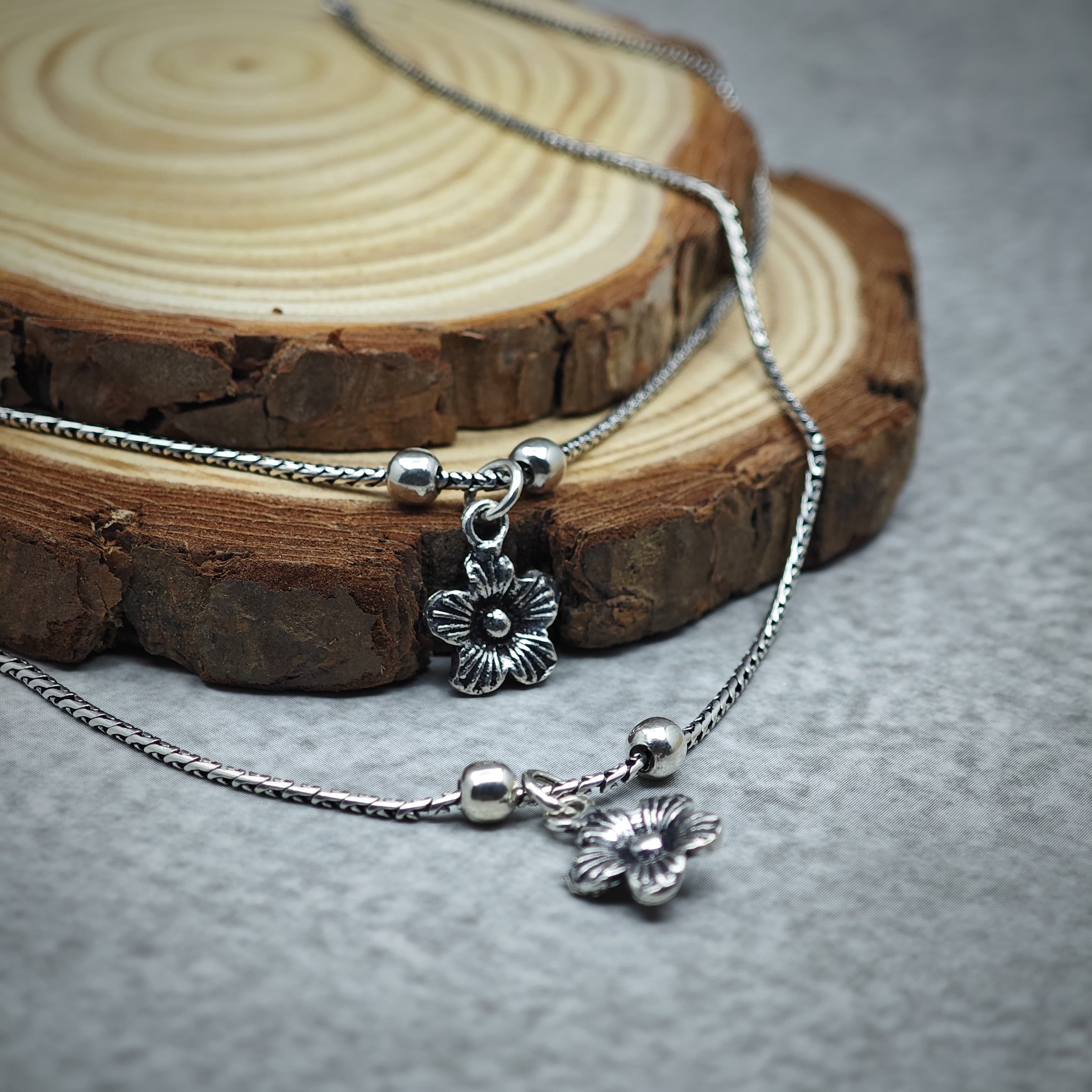 Chain Anklet Flower 2