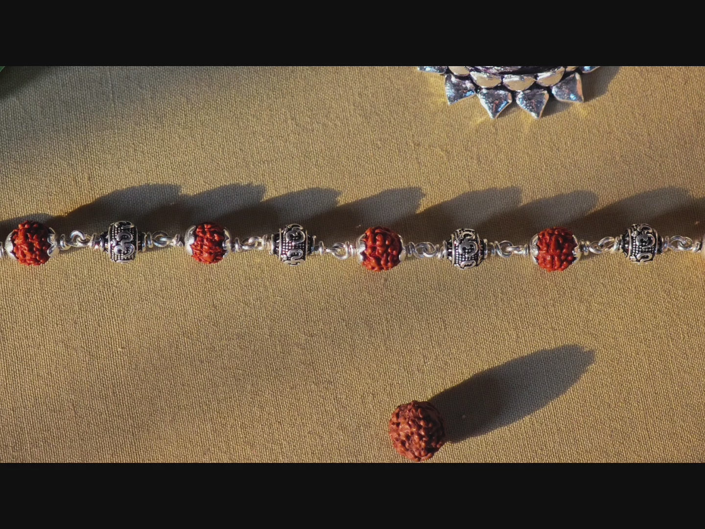 Rudraksh braclet OM beads