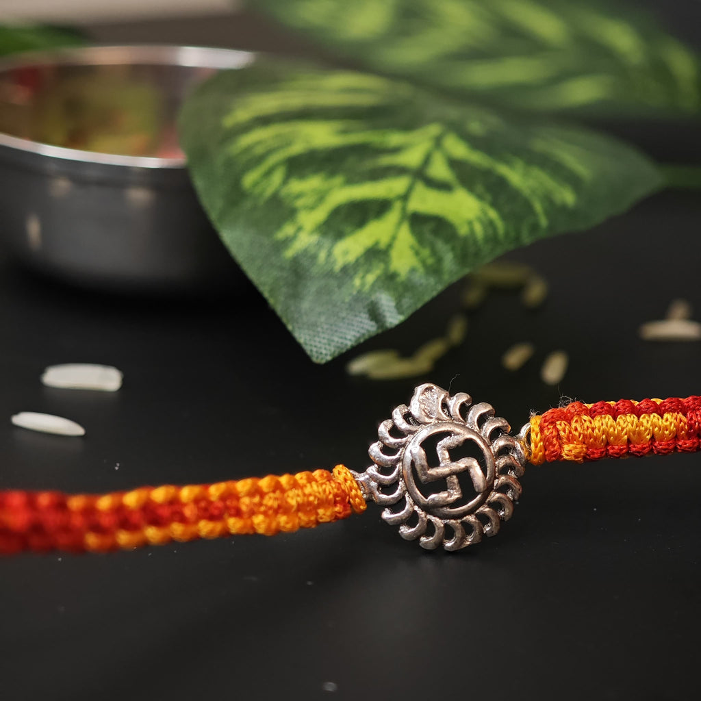 SILVER RAKHI SWASTIK 2