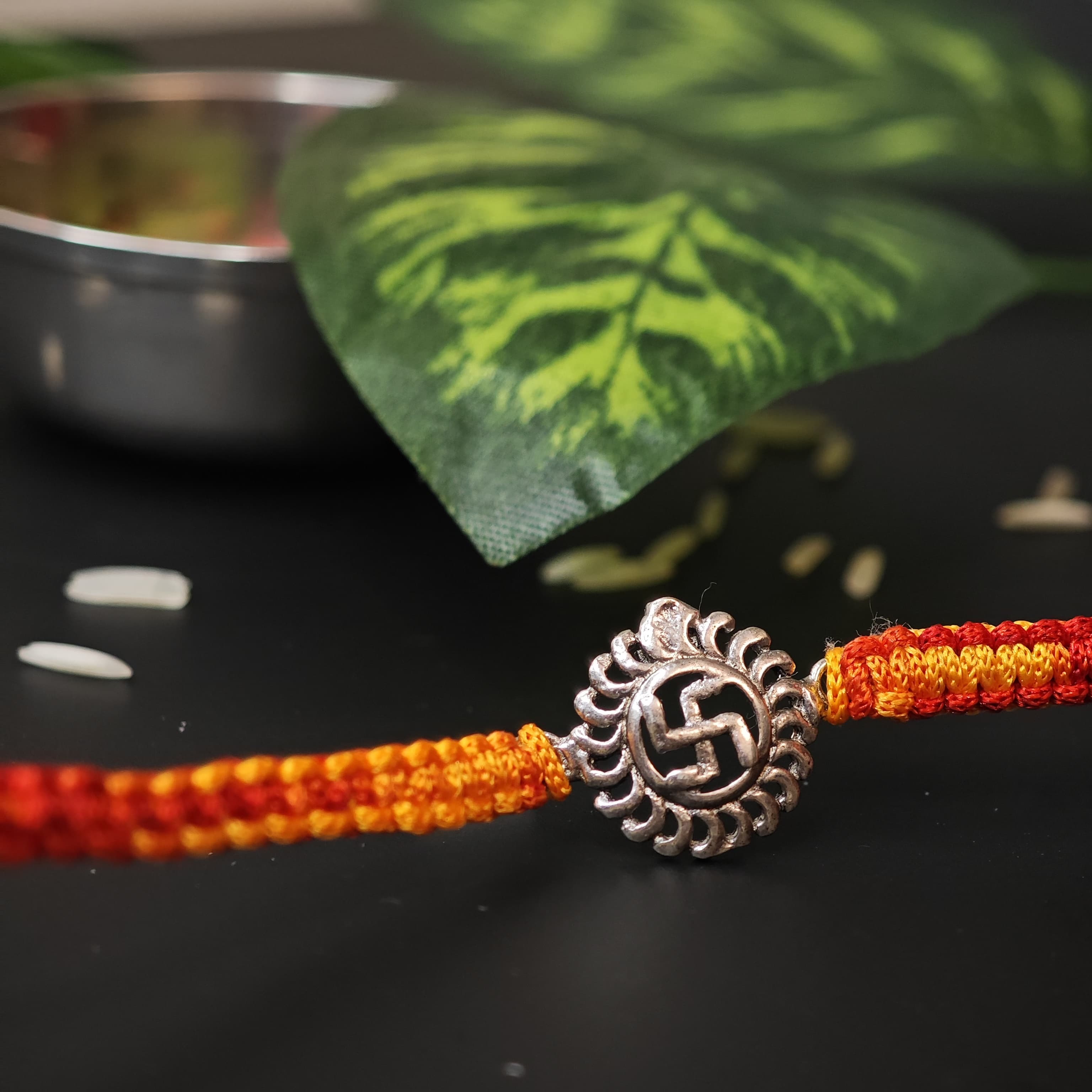 SILVER RAKHI SWASTIK 2