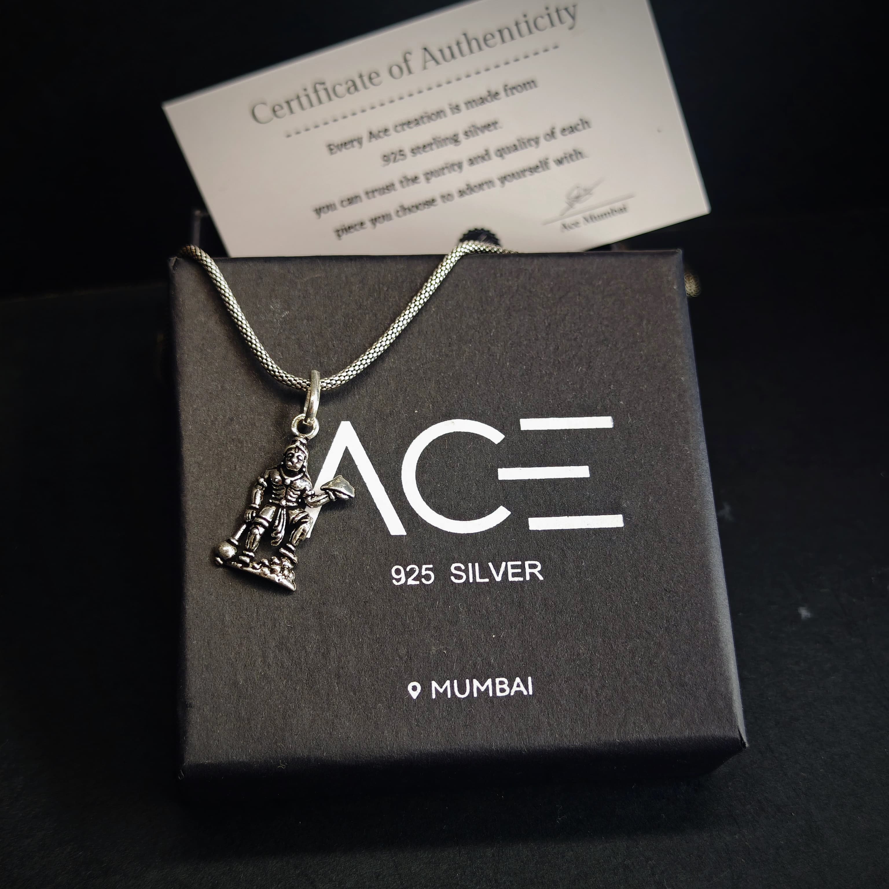 Hanuman 2 pure  925 silver pendant