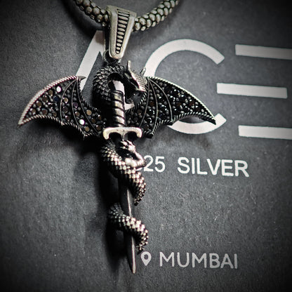 Snake sword pendant