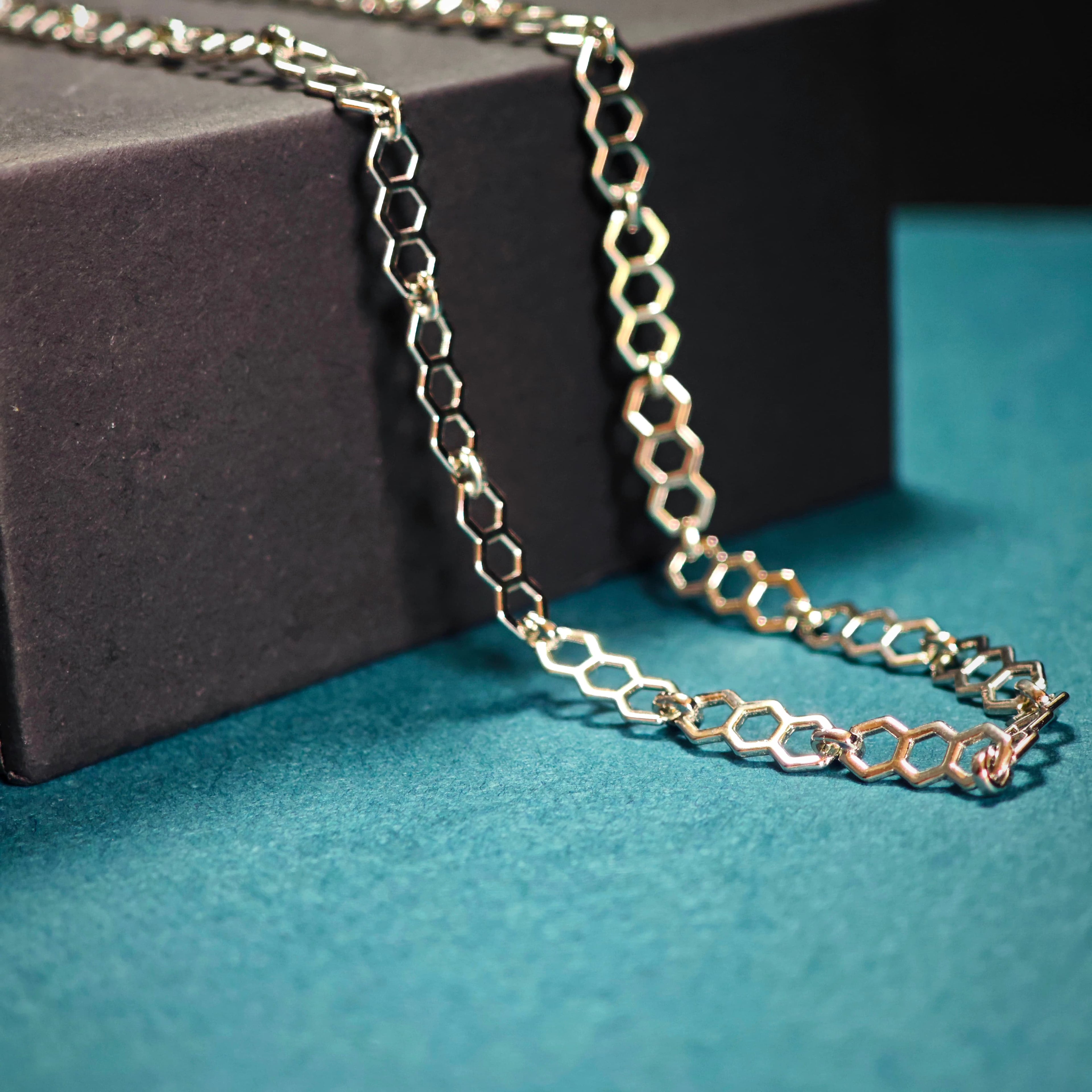 Hexagon Silver chain