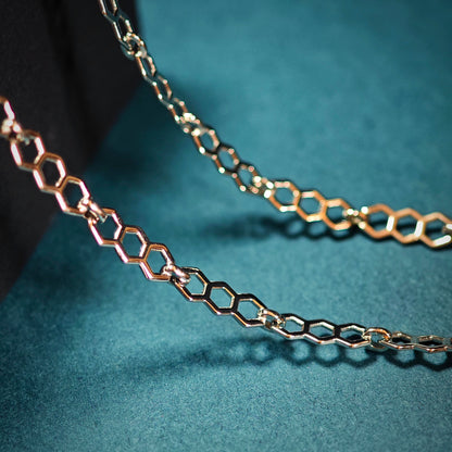 Hexagon Silver chain
