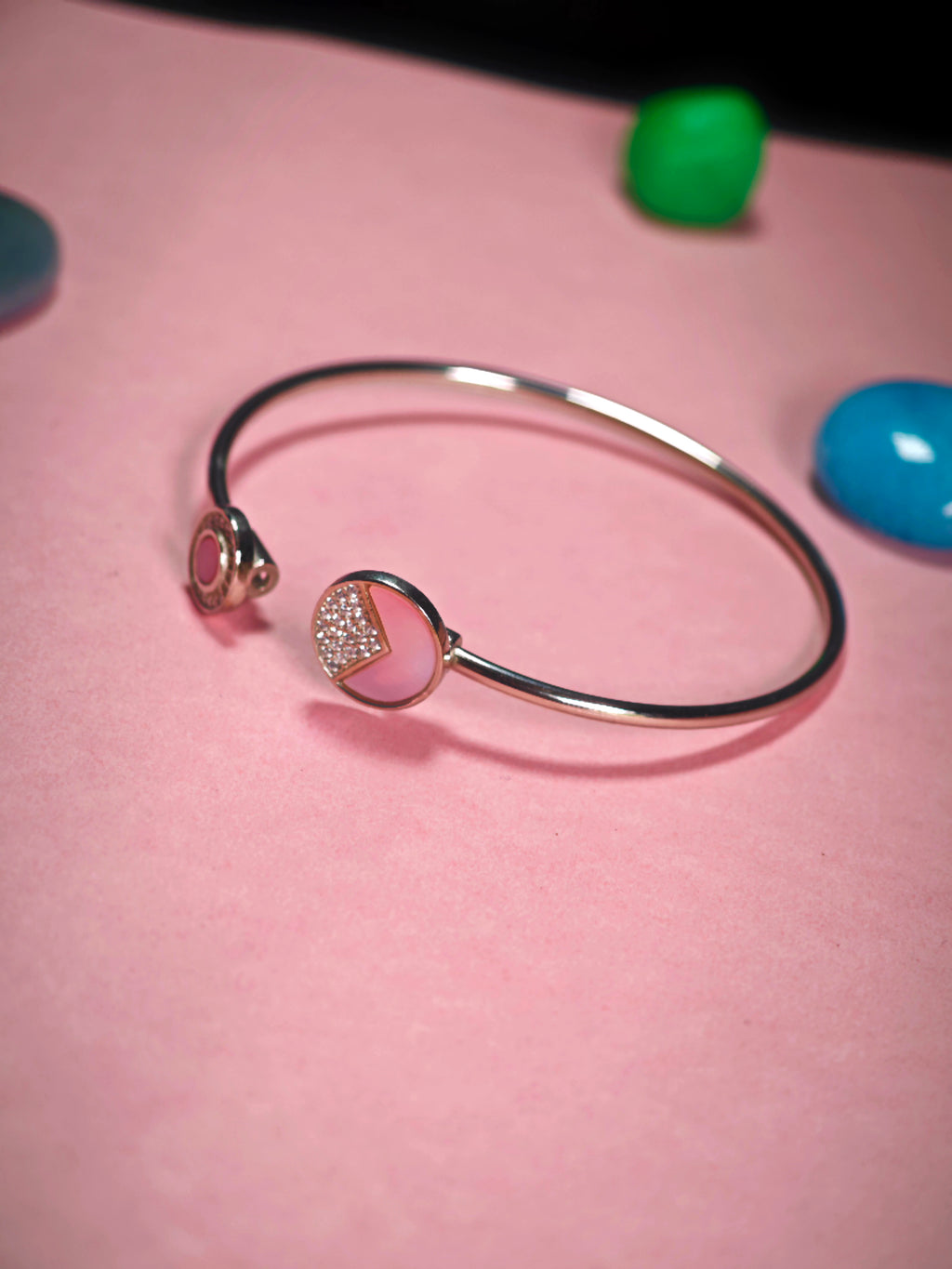 Elegant kada  pink pearl finish