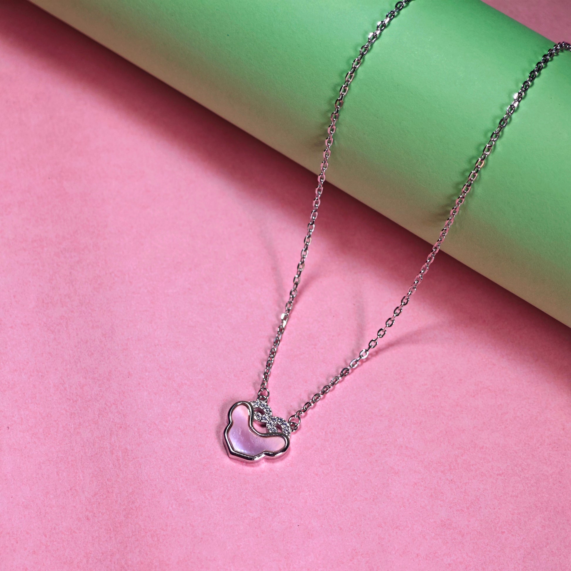 silver necklace
