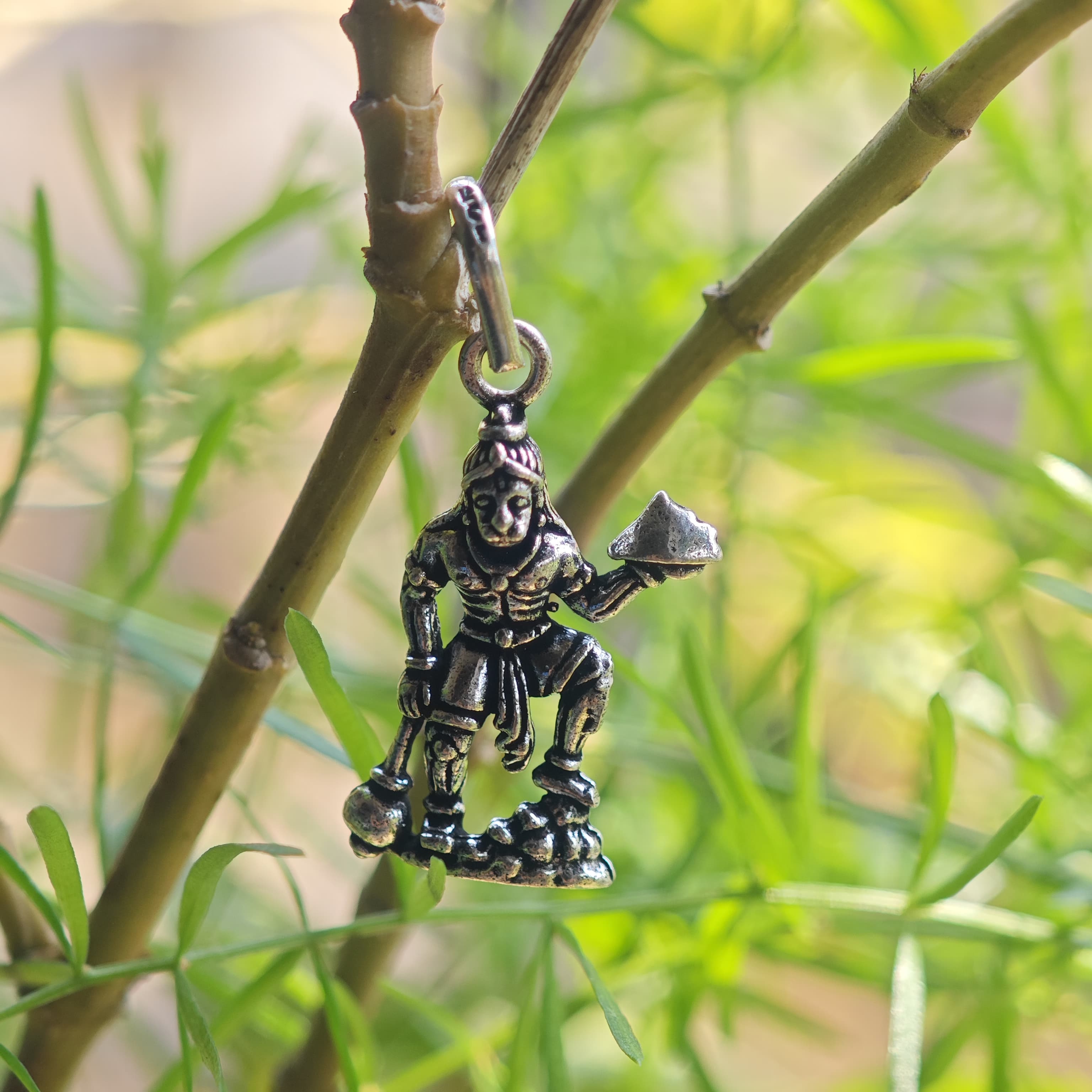 Hanuman 2 pure  925 silver pendant