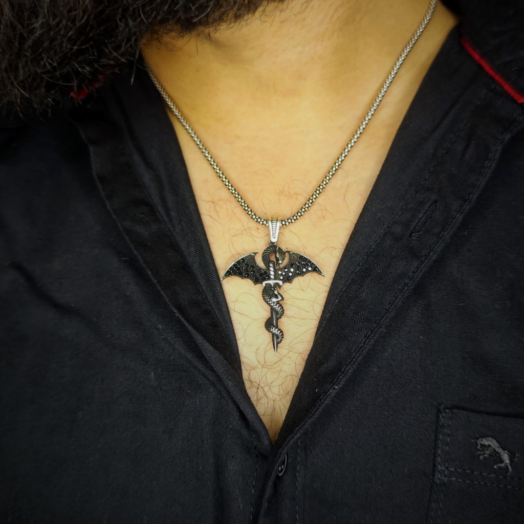 Snake sword pendant
