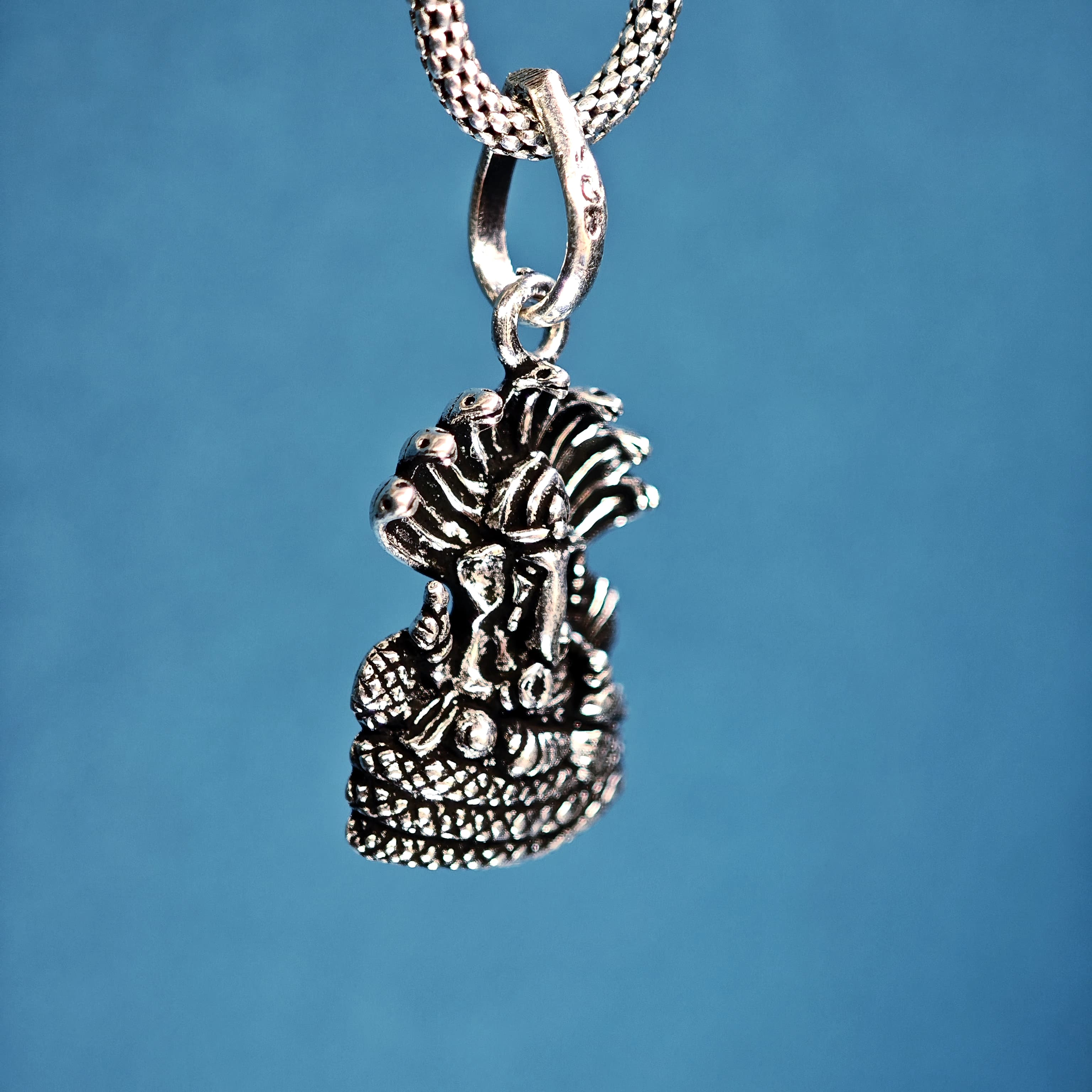 Ganesha pure  925 silver pendant