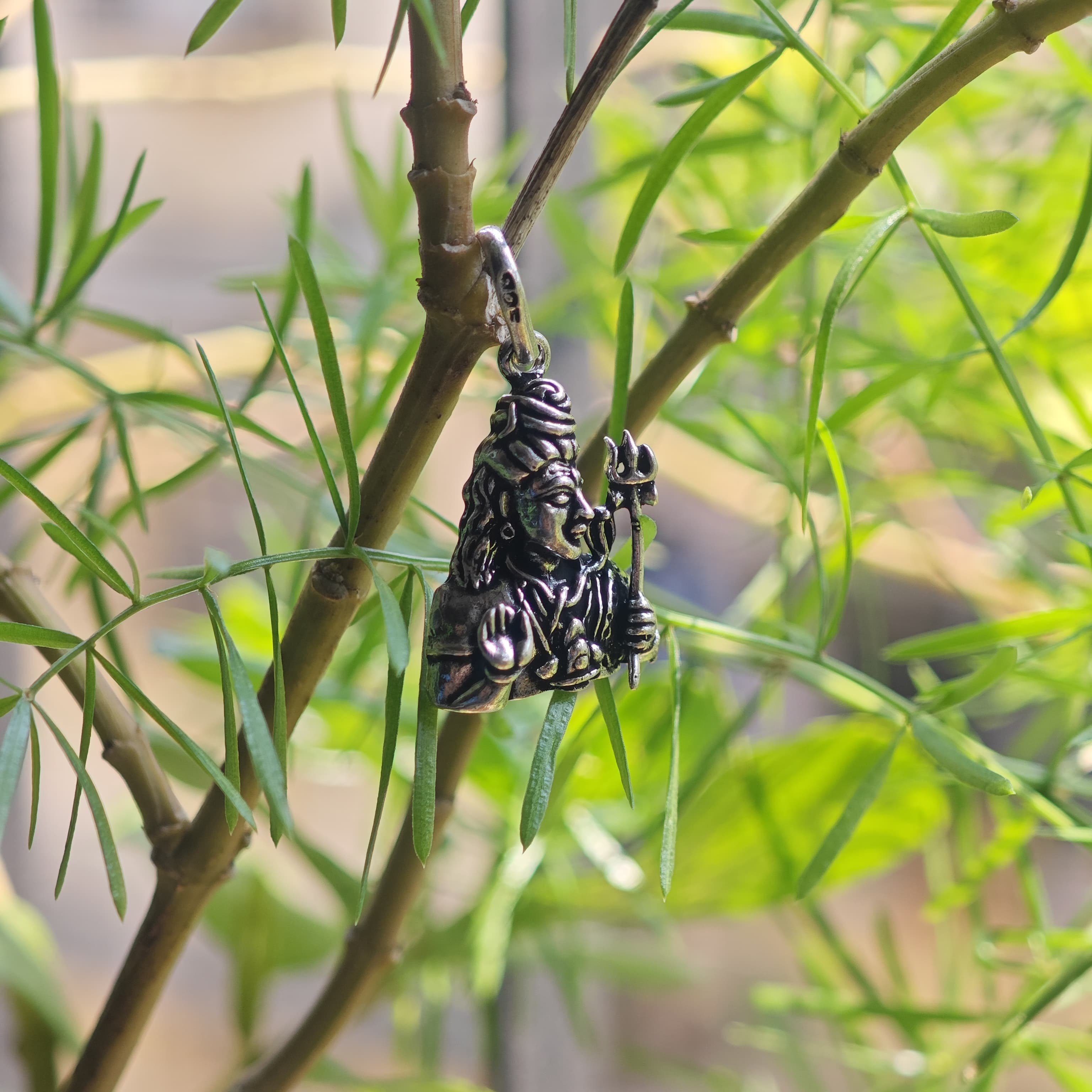 Shiva pure  925 silver pendant