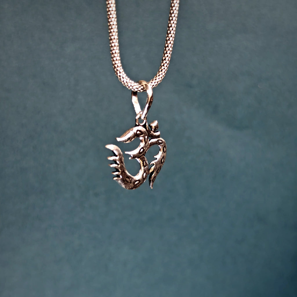 Om 2 pure  925 silver pendant