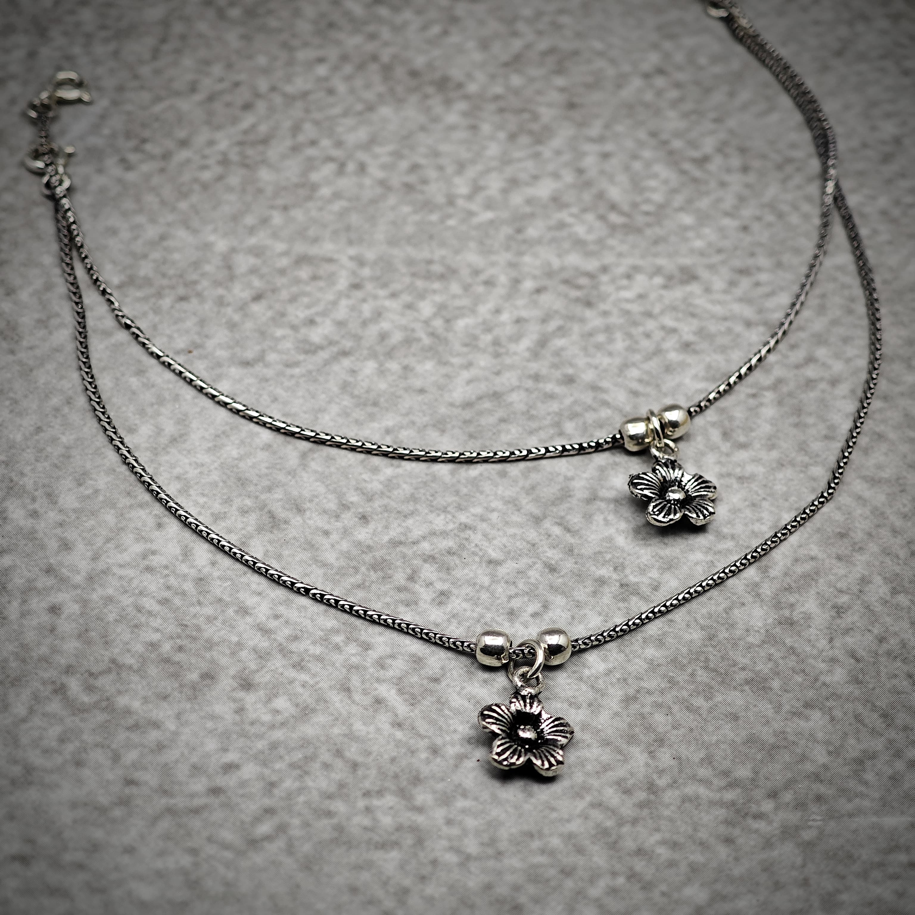 Chain Anklet Flower 2