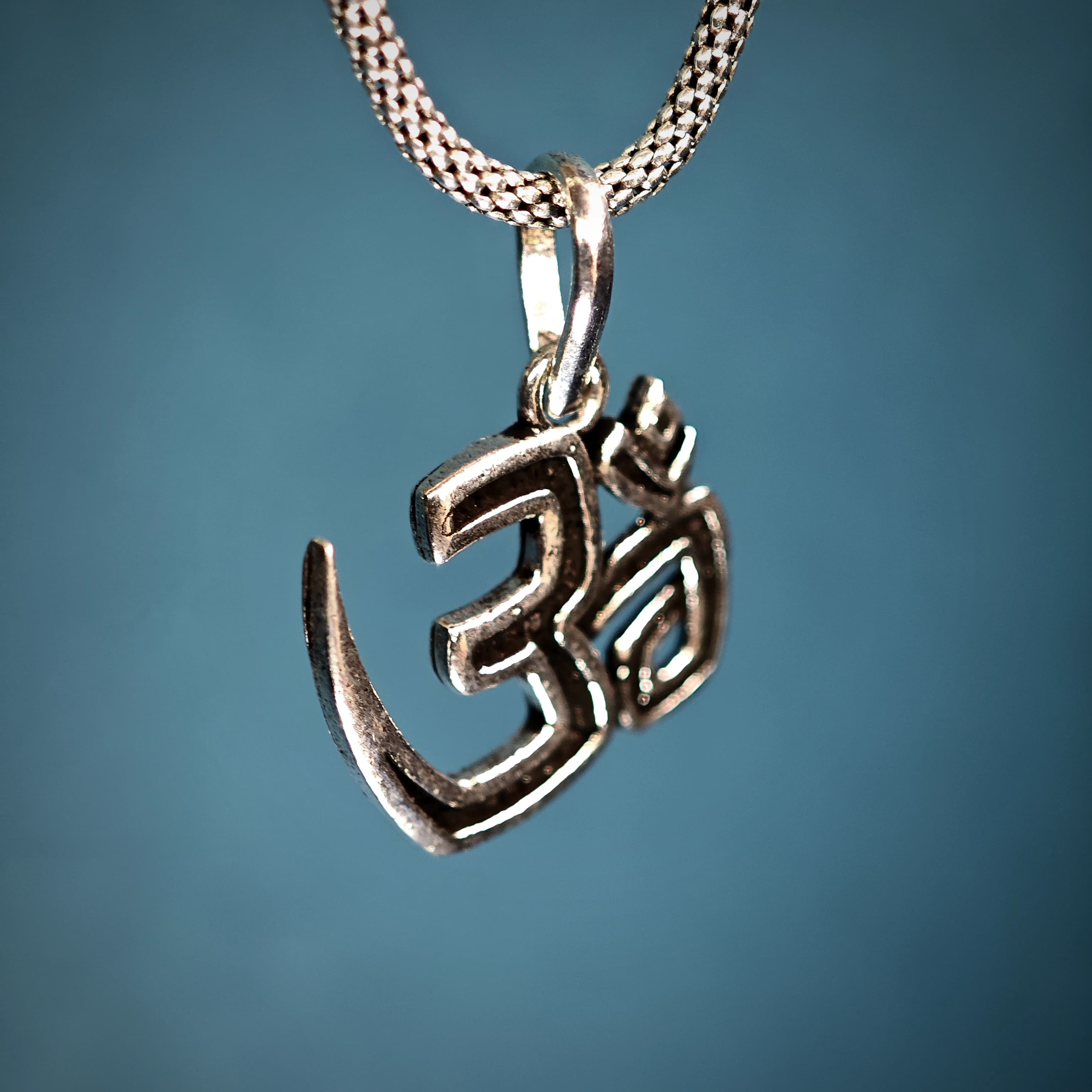 Om pure  925 silver pendant