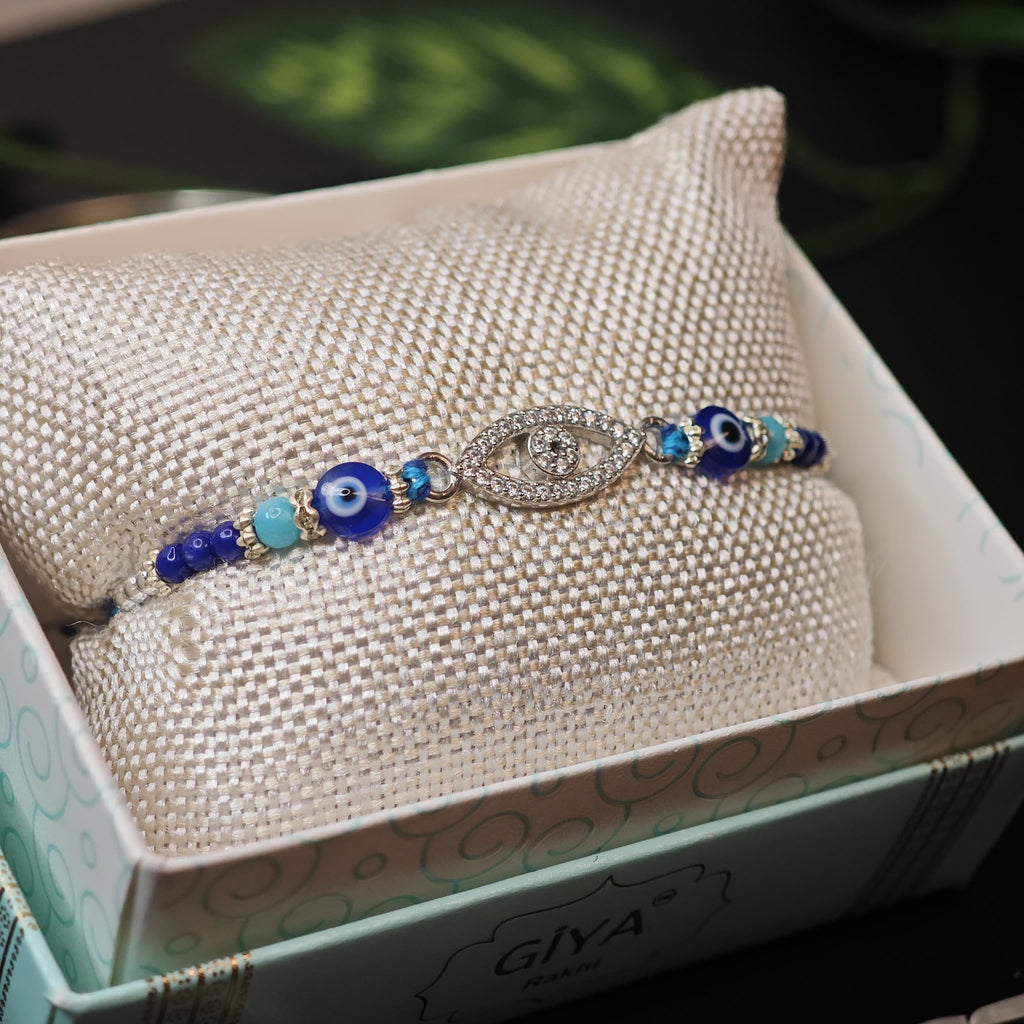 SILVER RAKHI EVIL EYE
