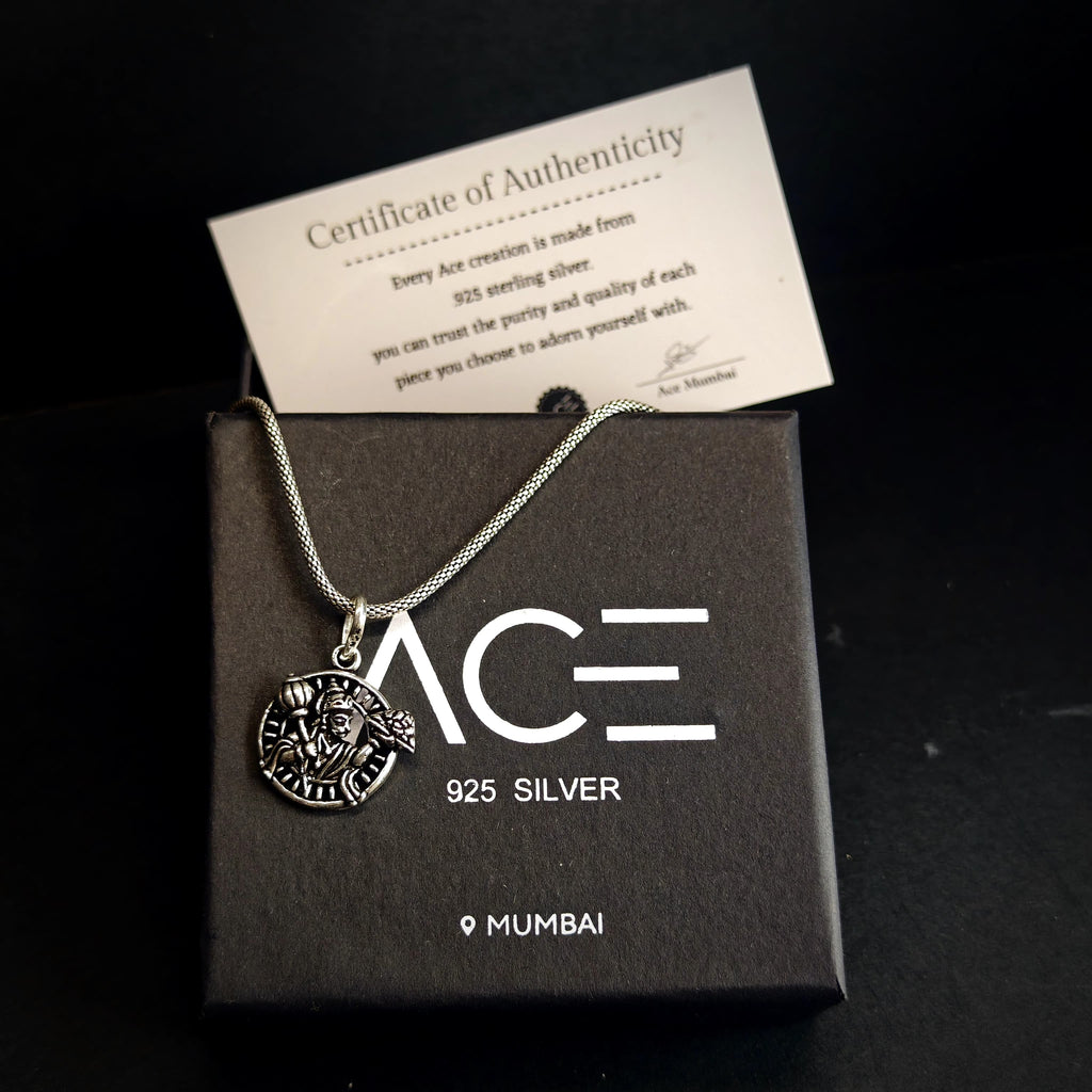 Hanuman pure  925 silver pendant