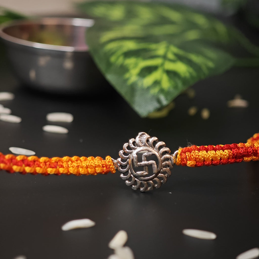 SILVER RAKHI SWASTIK 2