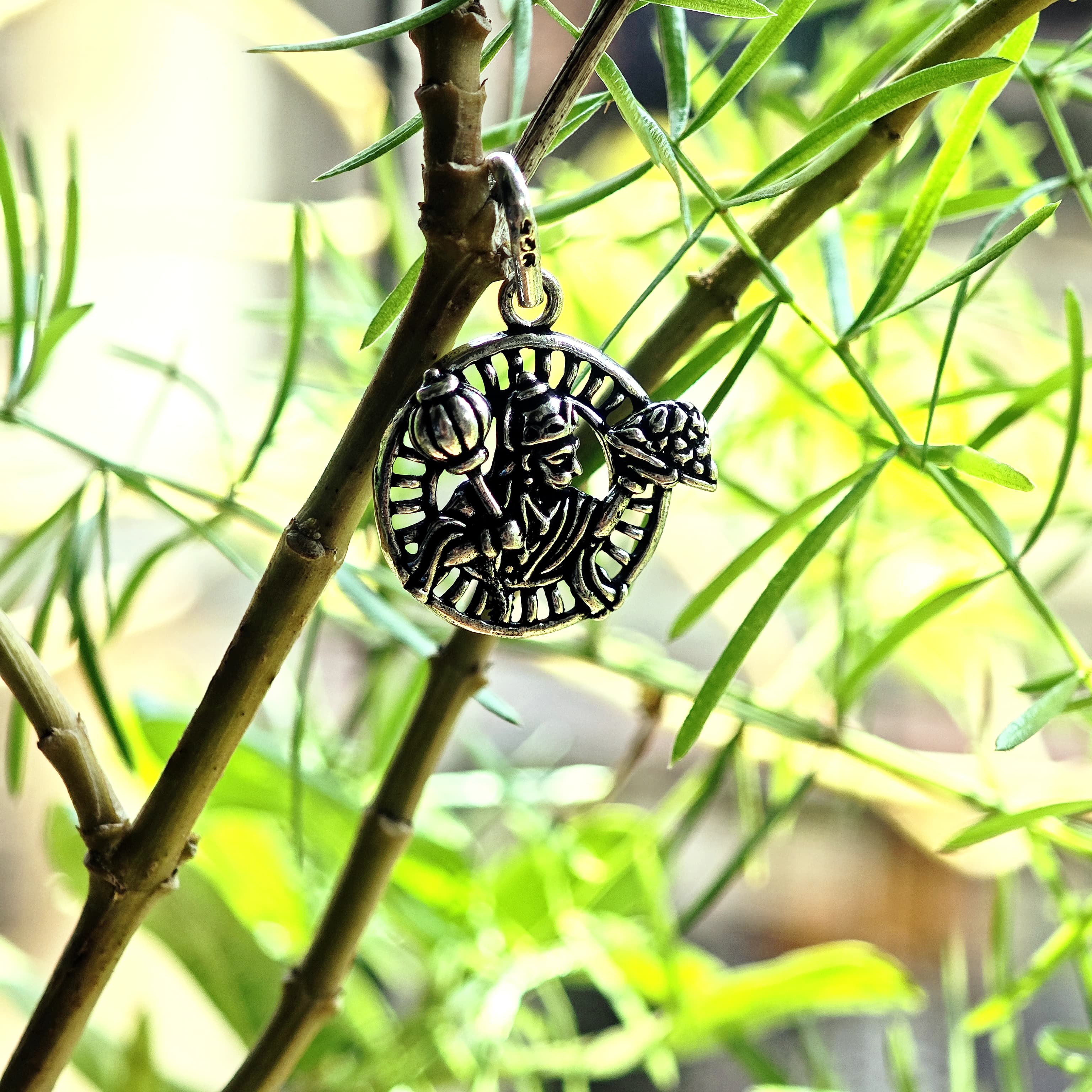 Hanuman pure  925 silver pendant