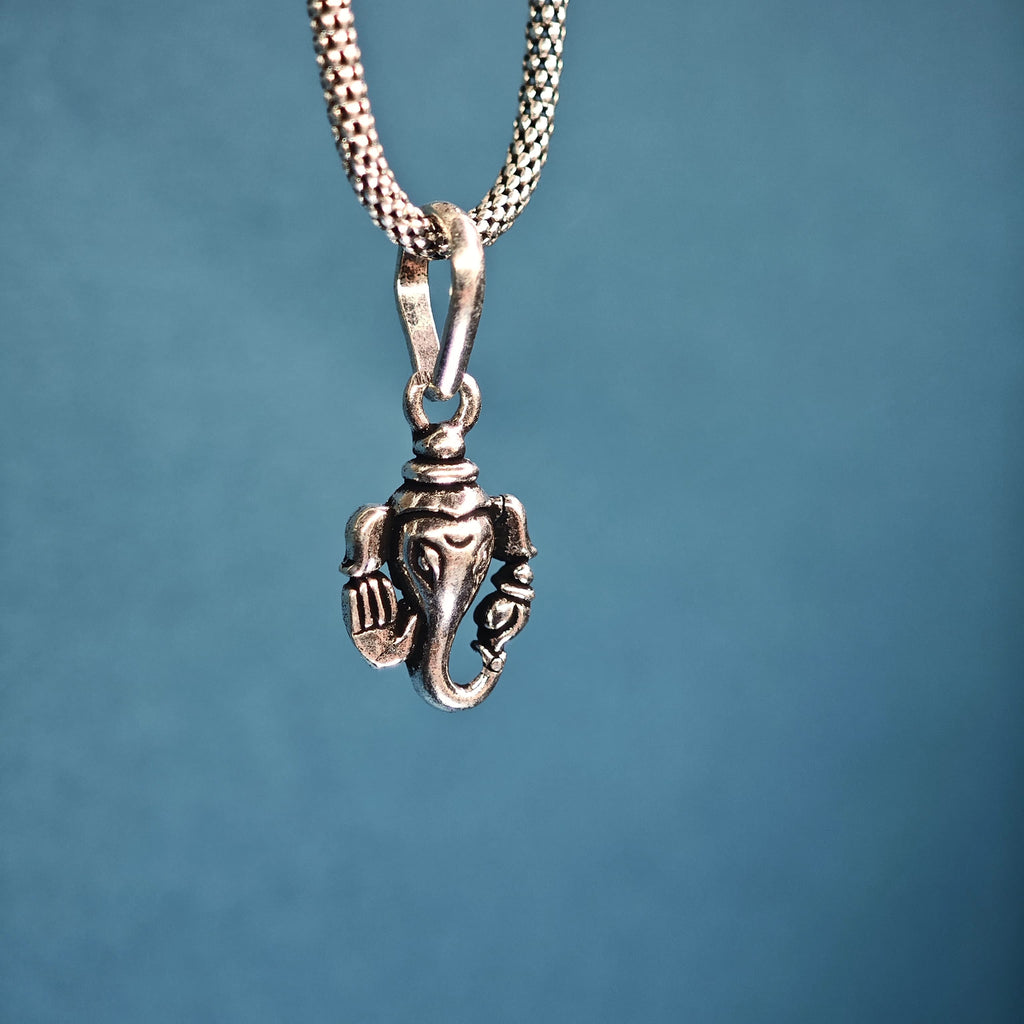 Ganesh 4 pure  925 silver pendant