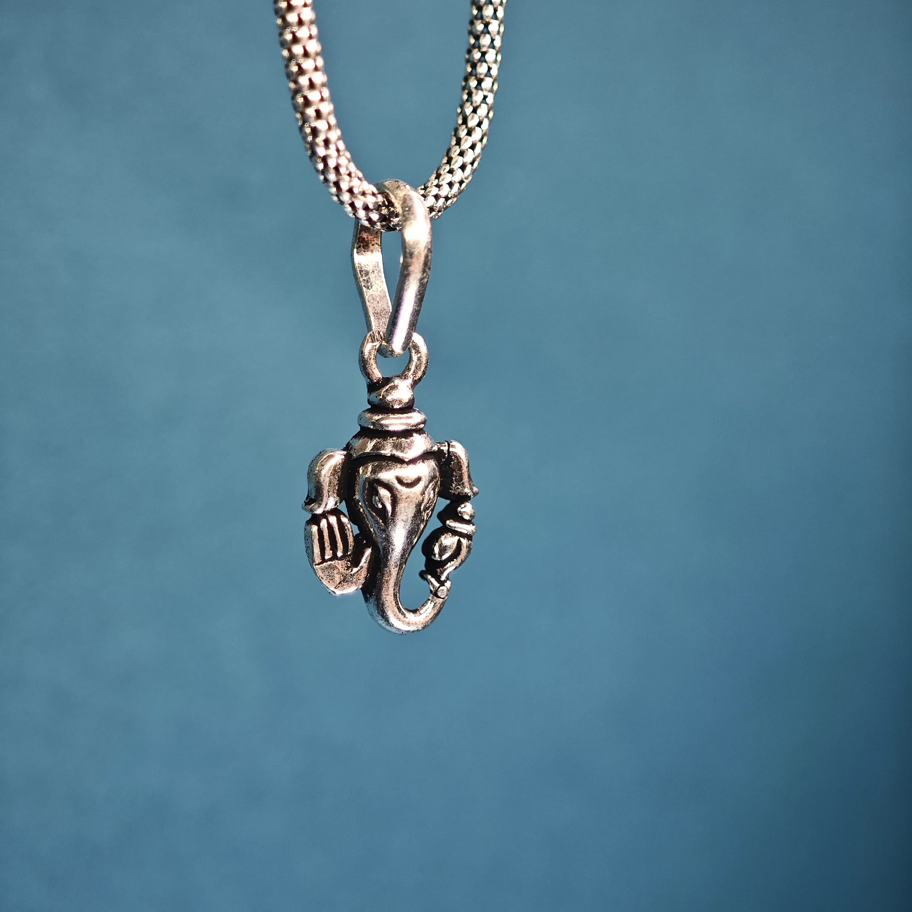 Ganesh 4 pure  925 silver pendant